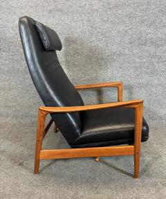 Folke Ohlsson Vintage Danish Mid Century Teak Lounge Chair Ottoman by Folke Ohlsson for Dux - 3317903