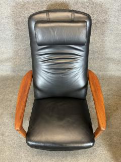Folke Ohlsson Vintage Danish Mid Century Teak Lounge Chair Ottoman by Folke Ohlsson for Dux - 3317905