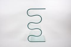 Fontana Arte 1980s Zig Zag glass table in the style of Fontana Art  - 2112362