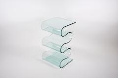 Fontana Arte 1980s Zig Zag glass table in the style of Fontana Art  - 2112364
