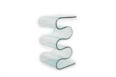 Fontana Arte 1980s Zig Zag glass table in the style of Fontana Art  - 2112365