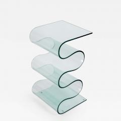 Fontana Arte 1980s Zig Zag glass table in the style of Fontana Art  - 2113733
