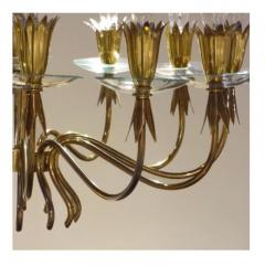 Fontana Arte A Twelve Light Brass and Crystal Chandelier by Fontana Arte - 255790