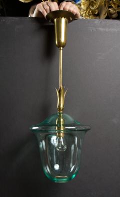 Fontana Arte Exquisite Clear Glass and Brass Fontana Arte Lantern - 328833