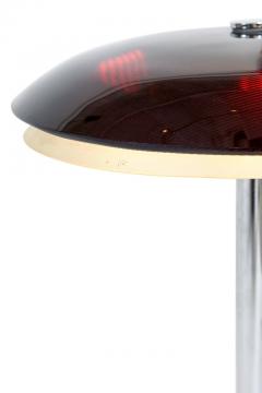 Fontana Arte Fontana Arte Bis Table Lamp with Chrome Base and Black Glass Italy 1960s - 2025592