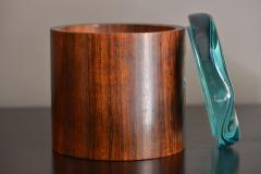 Fontana Arte Fontana Arte Circular Lid Box In Wood And Glass Italy Before 1948 - 1819318