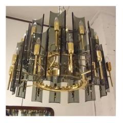 Fontana Arte Fontana Arte Large Multi Light Two Tier Chandelier Italy Circa 1959 - 235204