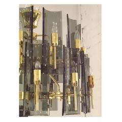 Fontana Arte Fontana Arte Large Multi Light Two Tier Chandelier Italy Circa 1959 - 235205