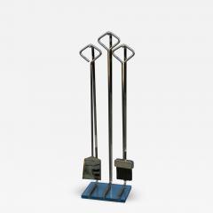 Fontana Arte Fontana Arte Style Brass And Glass Modern Fireplace Tools - 766559