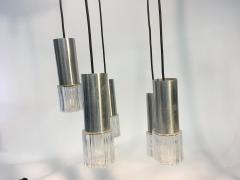 Fontana Arte Fontana Arte Style Italian 1970s Five Light Pendant Chandelier - 420927