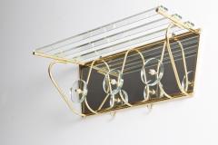 Fontana Arte ITALIAN FONTANA ARTE STYLE GLASS AND BRASS COAT RACK - 1570339