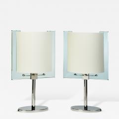 Fontana Arte Important Pair of Fontana Arte Glass Table Lamps ca 1990 - 397171