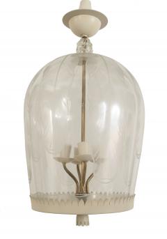 Fontana Arte Italian 1940s Clear Glass Dome Form Lantern - 466997