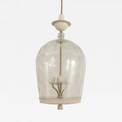 Fontana Arte Italian 1940s Clear Glass Dome Form Lantern - 470672