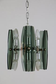 Fontana Arte Italian Mid Century Space Age Chandelier Veca Style by Fontana Arte 1970s - 2815804