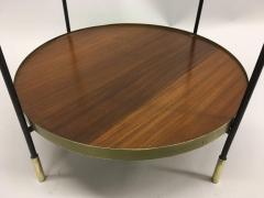 Fontana Arte Italian Midcentury Double Tier Bar Side Coffee Table in Style of Fontana Arte - 1707633