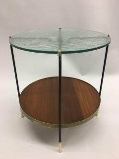 Fontana Arte Italian Midcentury Double Tier Bar Side Coffee Table in Style of Fontana Arte - 1707639