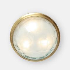 Fontana Arte Large Faceted Glass Flush Mount Ceiling Light in Style of Fontana Arte - 2418067