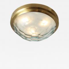 Fontana Arte Large Faceted Glass Flush Mount Ceiling Light in Style of Fontana Arte - 2418541