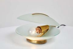 Fontana Arte Max Ingrand Glass and Brass Shell Table Lamps for Fontana Arte circa 1960 - 1279720