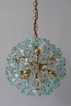 Fontana Arte Mid Century Modern 13 Flamed Sputnik Chandelier or Pendant Lamp Dandelion 1960s - 1837085