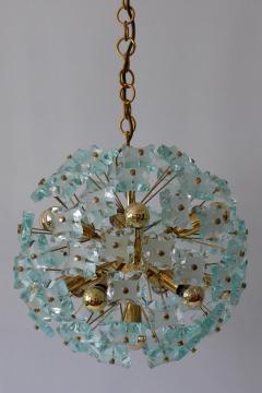 Fontana Arte Mid Century Modern 13 Flamed Sputnik Chandelier or Pendant Lamp Dandelion 1960s - 1837088