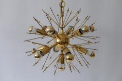 Fontana Arte Mid Century Modern 13 Flamed Sputnik Chandelier or Pendant Lamp Dandelion 1960s - 1837090