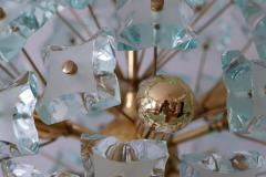 Fontana Arte Mid Century Modern 13 Flamed Sputnik Chandelier or Pendant Lamp Dandelion 1960s - 1837093