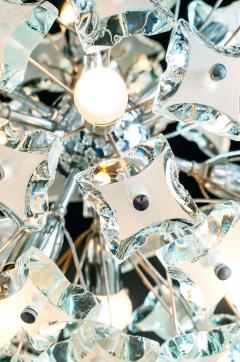 Fontana Arte Midcentury Sputnik Cut Glass Chandelier style of Fontana Arte circa 1960s - 1764716