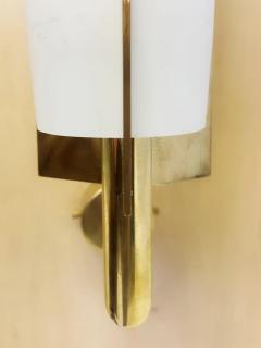 Fontana Arte Pair Italian Mid Century Modern Neoclassical Sconces Max Ingrand Fontana Arte - 3014327