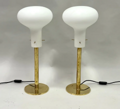 Fontana Arte Pair of Italian Mid Century Modern Brass Table Lamps Max Ingrand Fontana Arte - 3014352