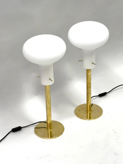 Fontana Arte Pair of Italian Mid Century Modern Brass Table Lamps Max Ingrand Fontana Arte - 3014356