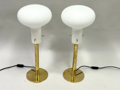 Fontana Arte Pair of Italian Mid Century Modern Brass Table Lamps Max Ingrand Fontana Arte - 3014366