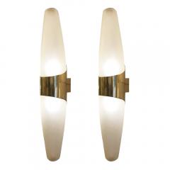 Fontana Arte Pair of Large Fontana Arte Wall Lights Marked - 695647