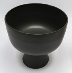 Footed Bowl in Blanc White and Noir Black by Style Union Home - 2390409