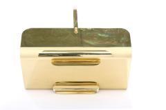 Footed Gilt Brass Fire Log Holder Handle - 1965145