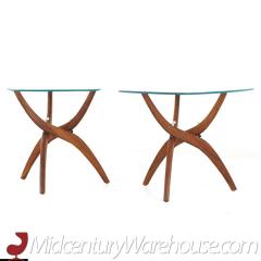 Forest Wilson Forest Wilson Mid Century Walnut Side Tables Pair - 3684439