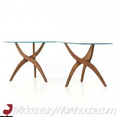 Forest Wilson Forest Wilson Mid Century Walnut Side Tables Pair - 3693229