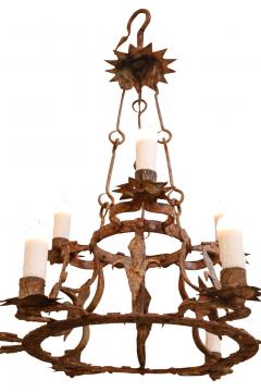 Forged Iron Two Tier Chandelier - 1447425