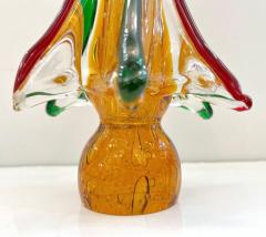 Formia Italian Vintage Red Green Amber Murano Glass Christmas Tree Sculpture - 2899417