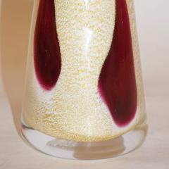 Formia Murano 1980 Italian Ivory Gold Black and Burgundy Red Murano Glass Perfume Bottle - 451005