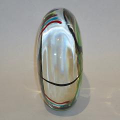 Formia Murano Formia 1970s Italian Yellow Red Blue Crystal Murano Glass Modern Round Sculpture - 1093412