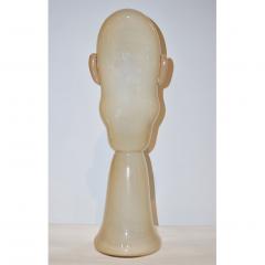 Formia Murano Formia 1980s Modern Italian Comic Ivory Glass Head Sculpture - 760375