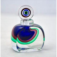 Formia Murano Formia 1990s Modern Italian Organic Green Blue Magenta Murano Glass Bottles - 1060220