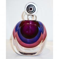 Formia Murano Formia 1990s Modern Italian Organic Purple Cobalt Blue Pink Murano Glass Bottle - 1510346