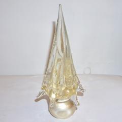 Formia Murano Formia Italian Vintage 24 Karat Gold Dust Murano Glass Christmas Tree Sculpture - 1216934