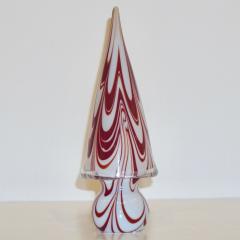 Formia Murano Formia Italian Vintage Murano Glass White and Red Christmas Tree 1980s - 1216927
