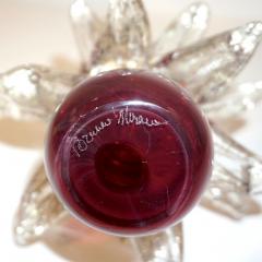 Formia Murano Formia Italian Vintage Wine Red and Gold Murano Glass Christmas Tree Sculpture - 1183924