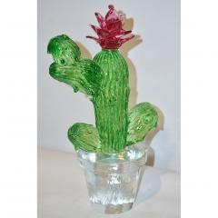 Formia Murano Formia Marta Marzotto Vintage Limited Edition Murano Glass Green Cactus Plant - 827690