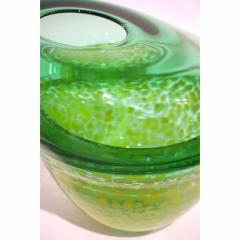 Formia Murano Hilton McConnico by Formia 1990s Italian Orange and Green Murano Art Glass Vases - 633740